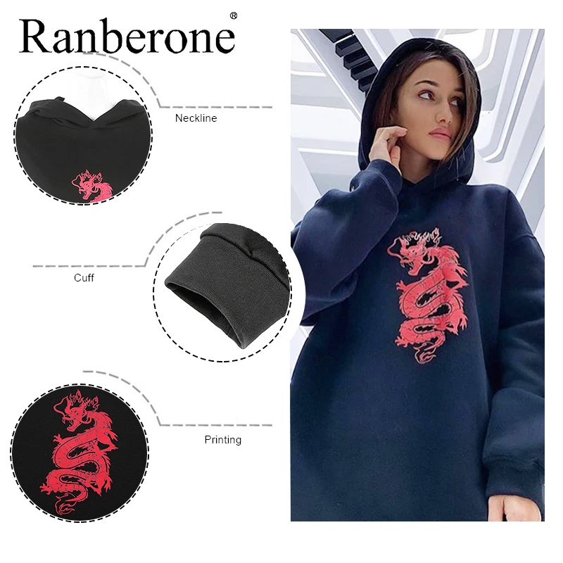 Женские толстовки большого размера однотонные с длинным рукавом женские