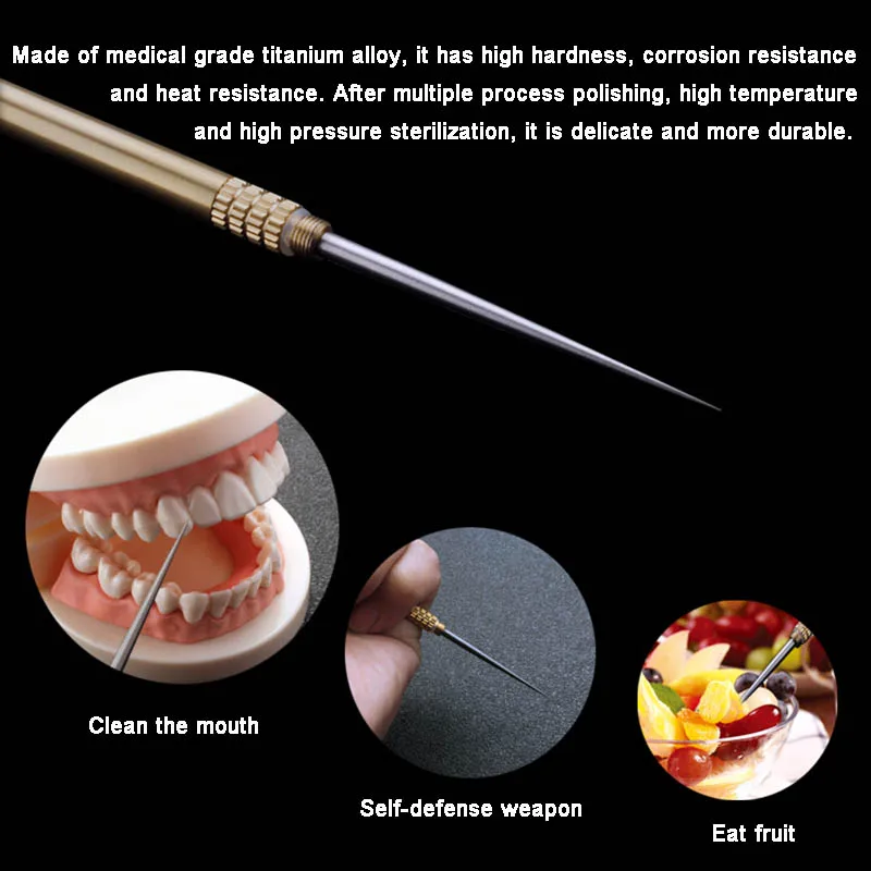 Многофункциональная латунная зубочистка с коробкой для зубочисток портативная