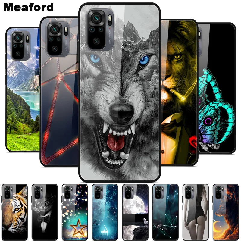 

Tempered Glass Case For Xiaomi Redmi Note10 Pro Case Glass Back Cover For Xiaomi Redmi Note 10 10Pro Max Case Note10 5G Shell