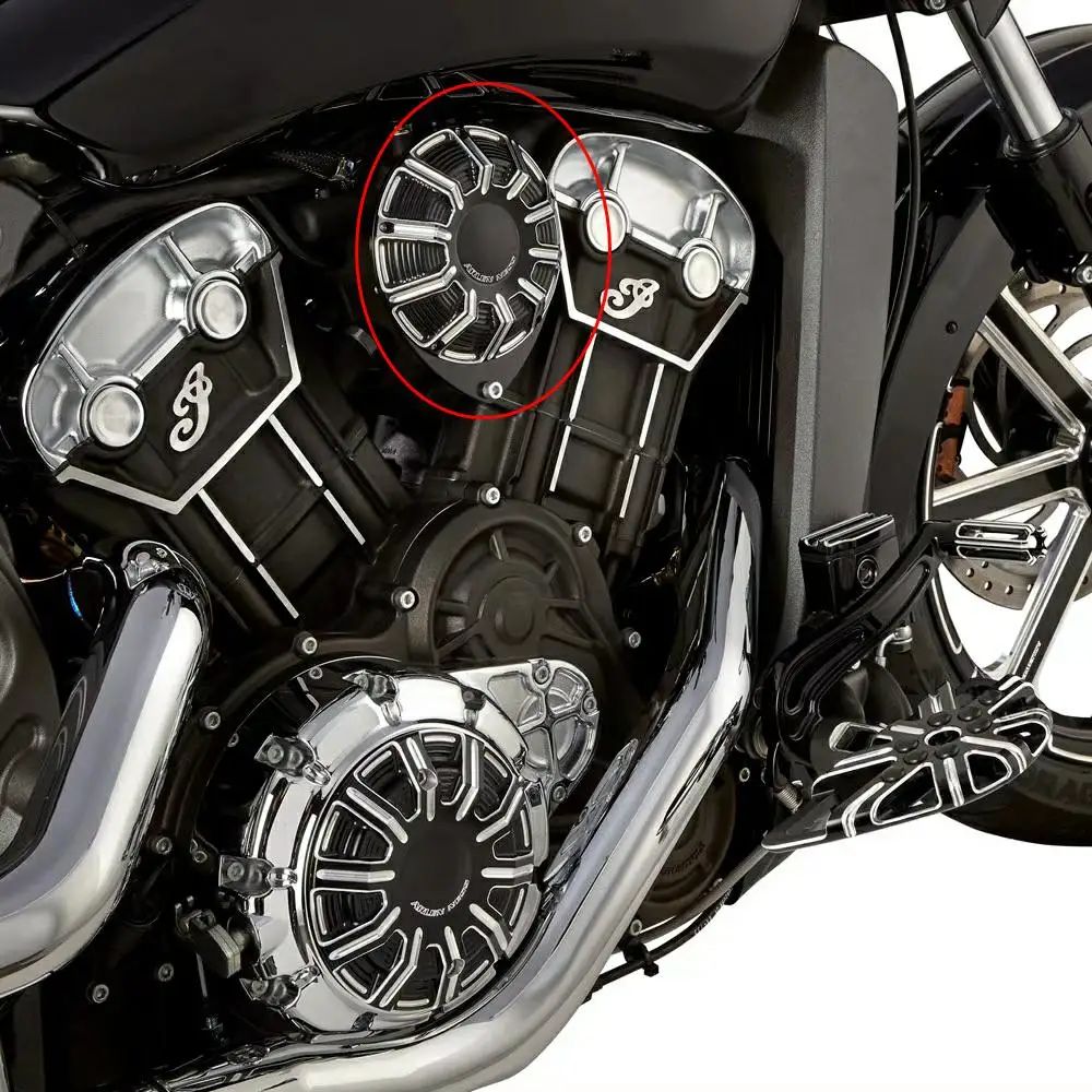 

CNC черный правая сторона крышка термостата подходит для индийского скаута 2015 2016 2017