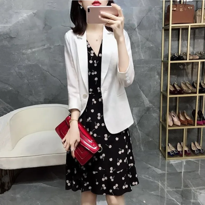 Модный новый женский маленький костюм офисная короткая женская куртка