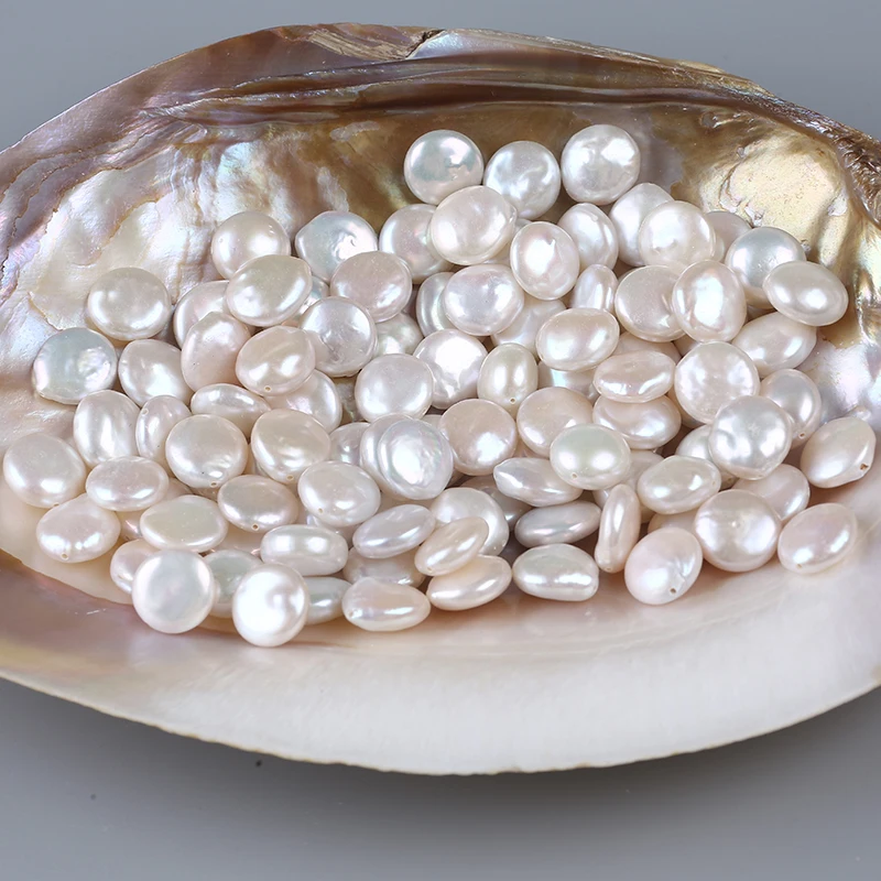 

12-13 мм Монета в форме барочного пресноводного жемчуга для изготовления ювелирных изделий