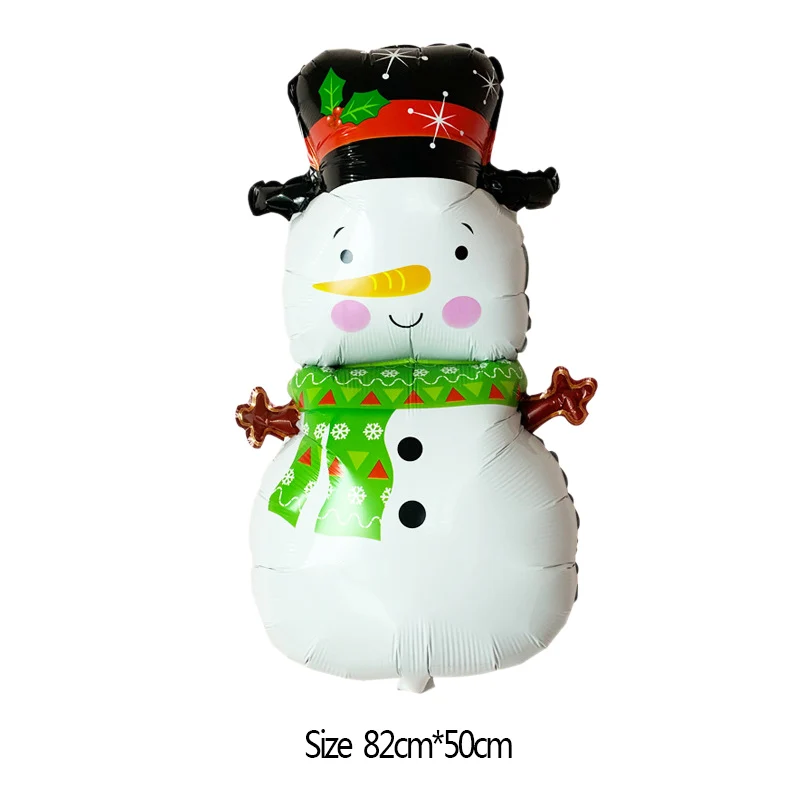 B08 Snowman Санта-Клаус Рождественская елка Олень снеговик Медведь звезда мальчик гелиевый воздушный шар покрытый фольгой на год Счастливого Рождества Декор Рождественский орнамент - Цвет: B08 Snowman