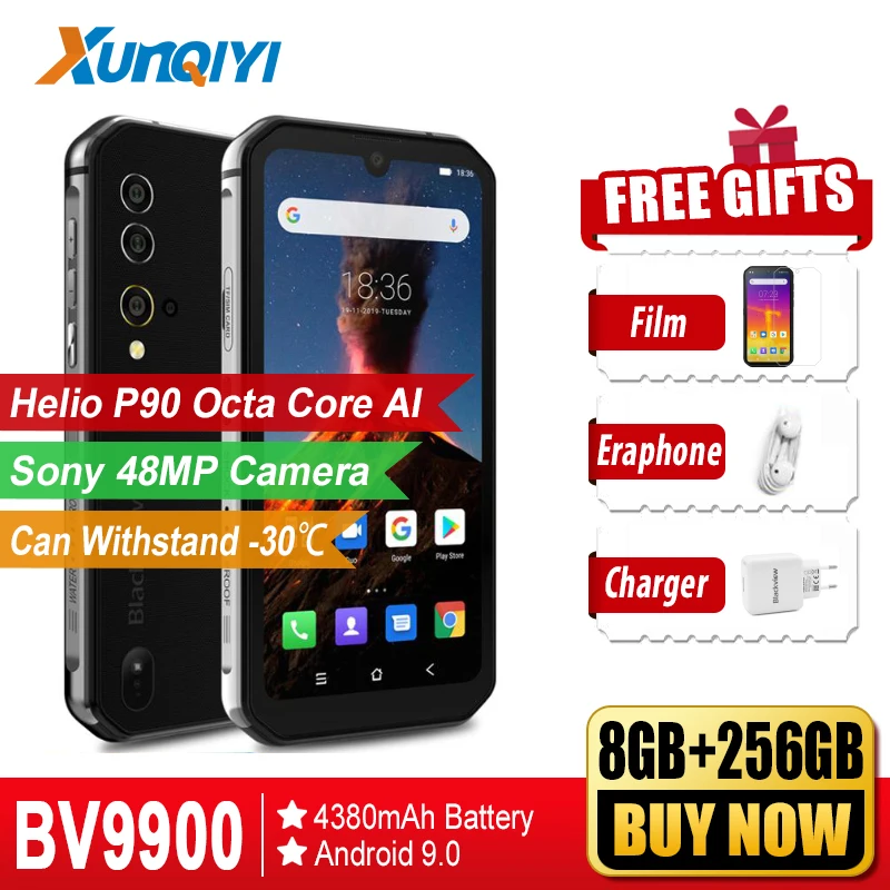 Blackview BV9900 смартфон с 5 99 дюймовым дисплеем восьмиядерным процессором Helio P90 ОЗУ 8 Гб