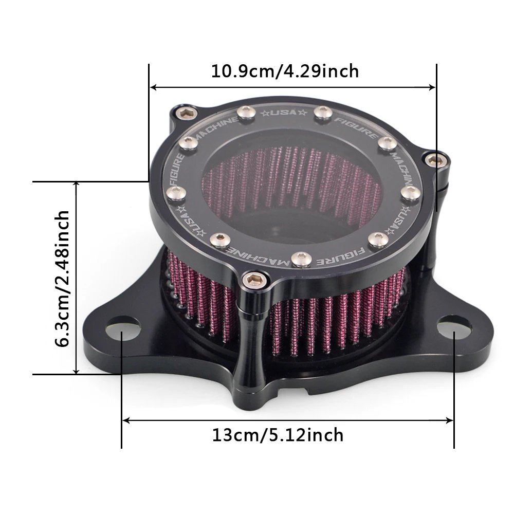Set of Motorcycle Air Cleaner Intake Filter System Kit Aluminum for Sportster 1988-2015 XL883 1200 2004-2015 | Автомобили и