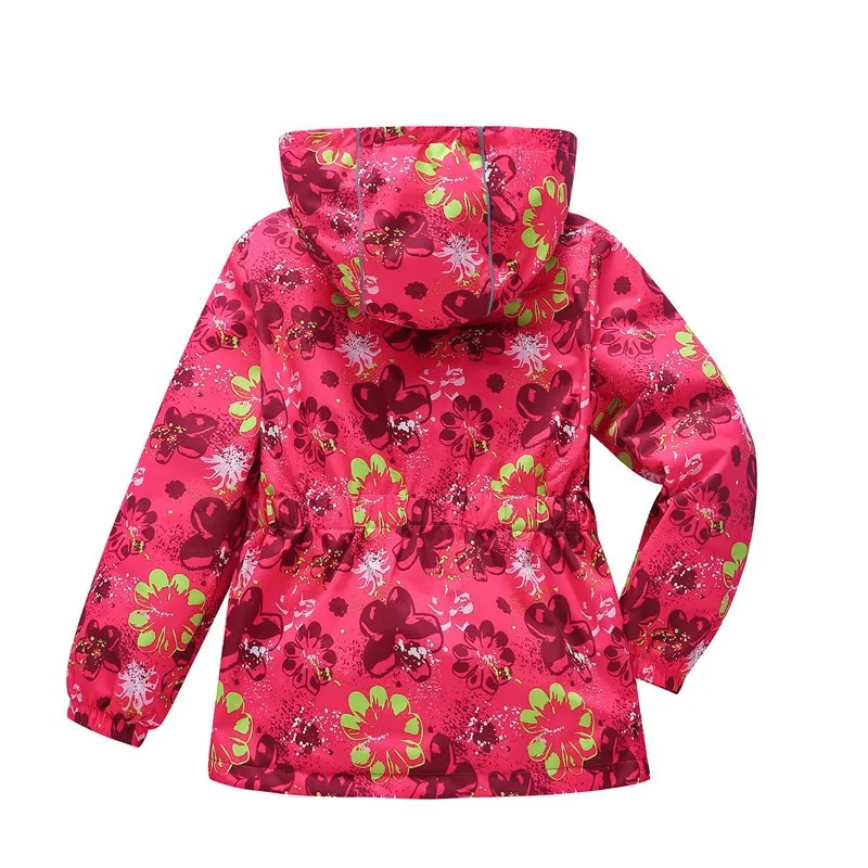 2020 Spring Children Water Proof Jacket For Girls Long Sleeve Hoodies Windbreaker Outerwear Coat Autumn 3-12t Kids |