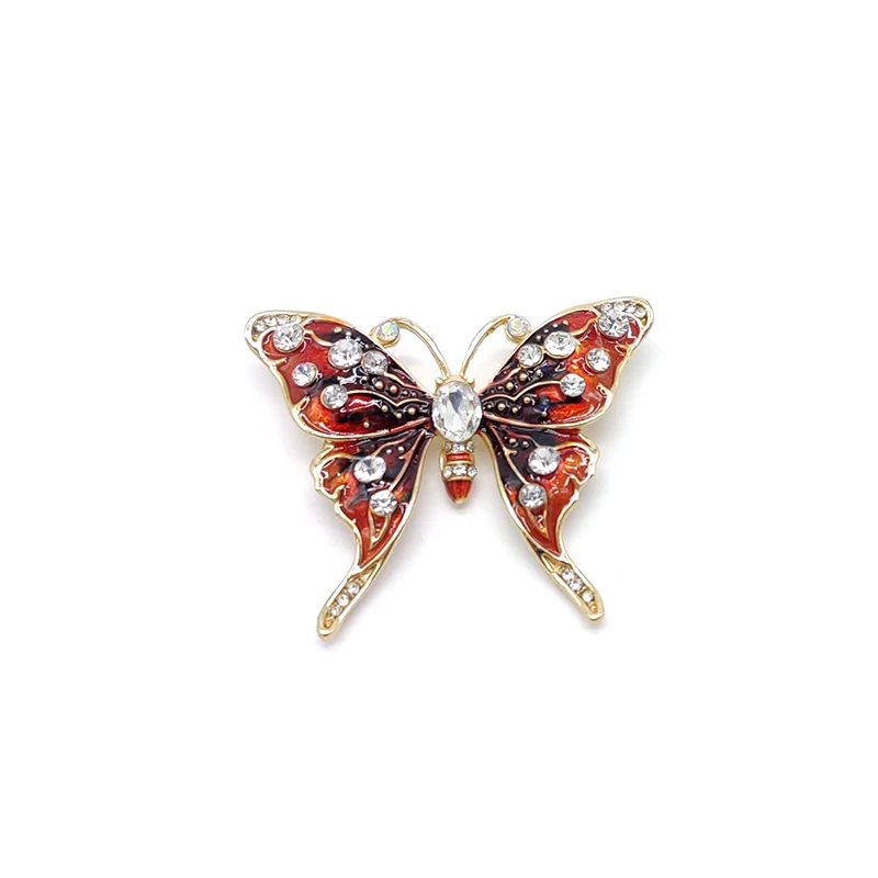 

PD BROOCH 2020 New Butterfly High-end Fashion Brooch Zircon Material Exquisite Brooch Jewelry Wholesale Enamel Pin