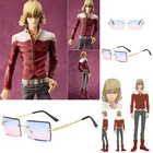 Мужские и женские очки в стиле аниме TIGER  BUNNY Dramatis Personae Barnaby Brooks очки в стиле косплей с металлической оправой прямоугольные Винтажные Солнцезащитные очки для мужчин и женщин