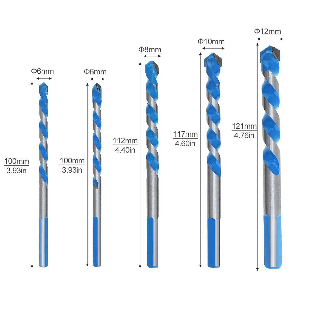 5 шт. твердосплавный режущий инструмент центровочное сверло 6 мм 8 10 12 Мощность для