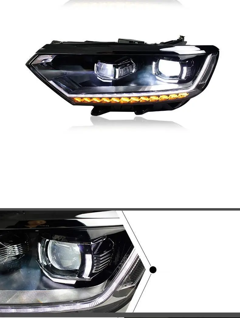 Автозапчасти Luces Led Para авто Drl аксессуары автомобильные лампы фары автомобильные фары в сборе 17 18 для Volkswagen Magotan
