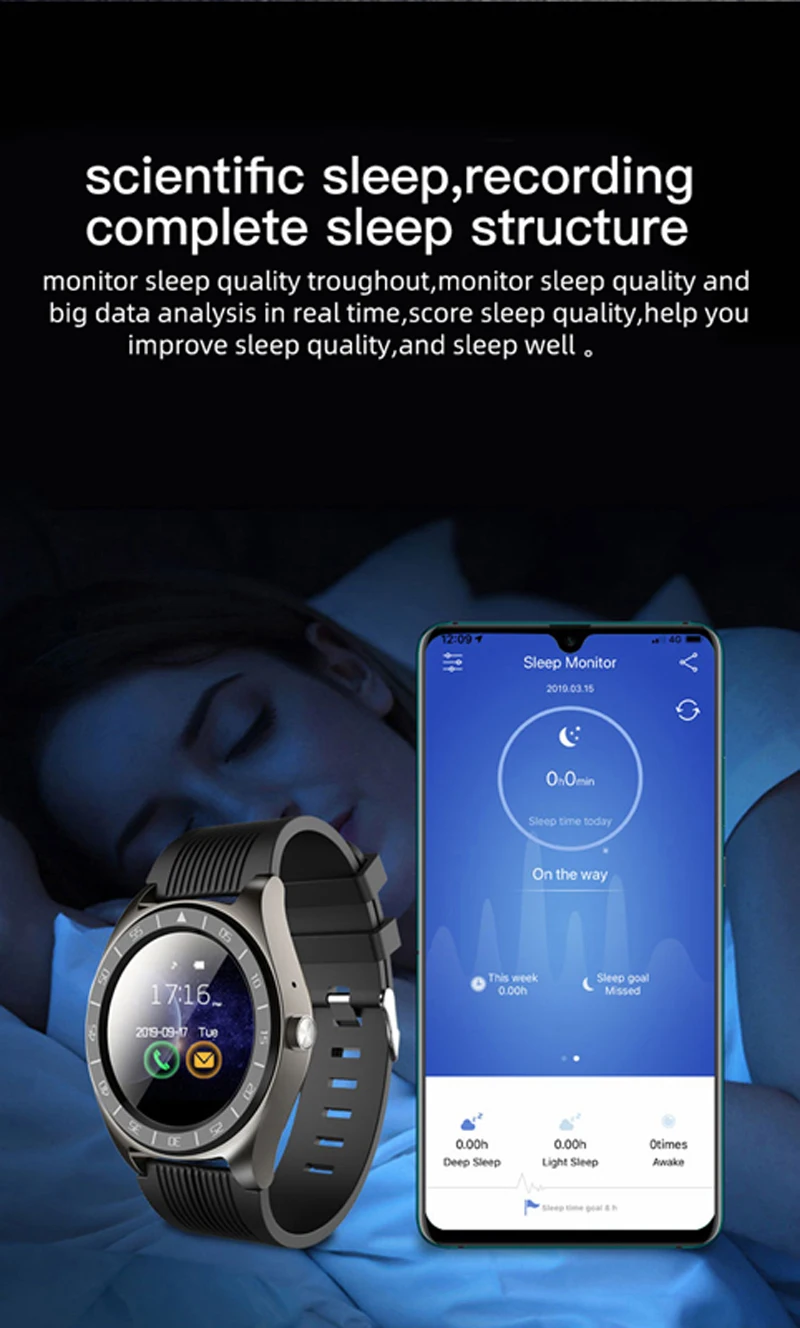 Смарт часы V5 с сенсорным экраном и поддержкой Micro SIM карты черный|Смарт-часы| |