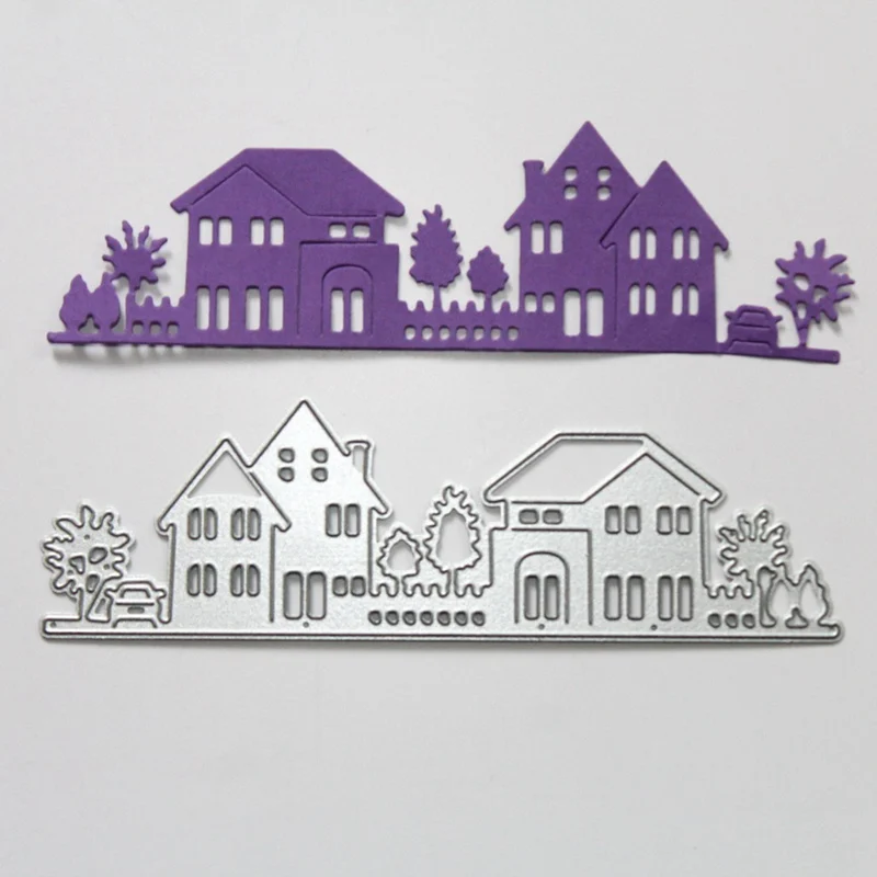 Креативный в форме домика вилла высечка металла штампы Скрап бронь тиснение