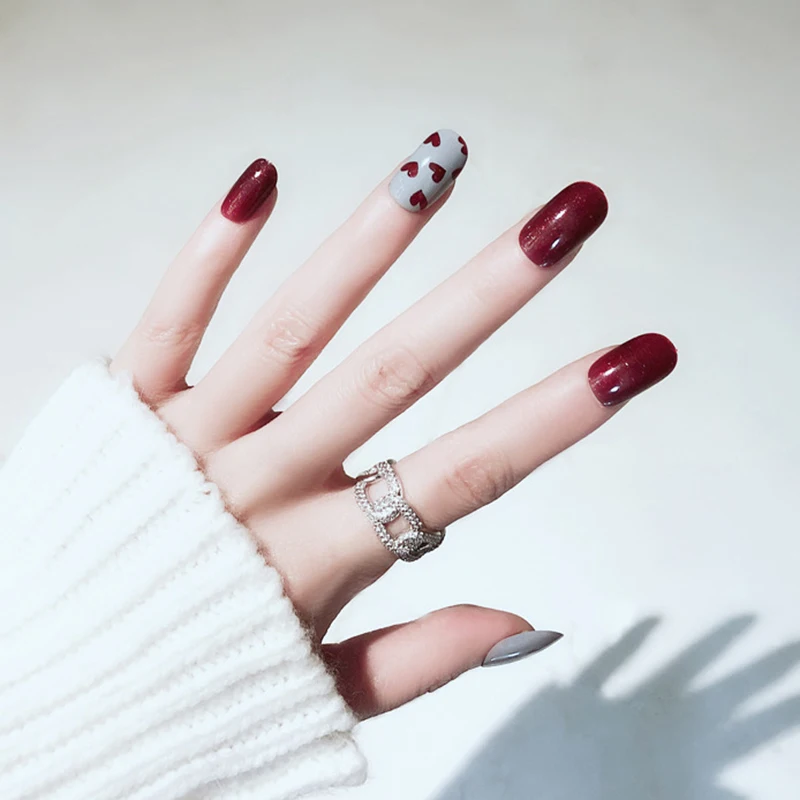 24 шт./компл. поддельные накладные ногти обувь на коротком квадратном Тип простой