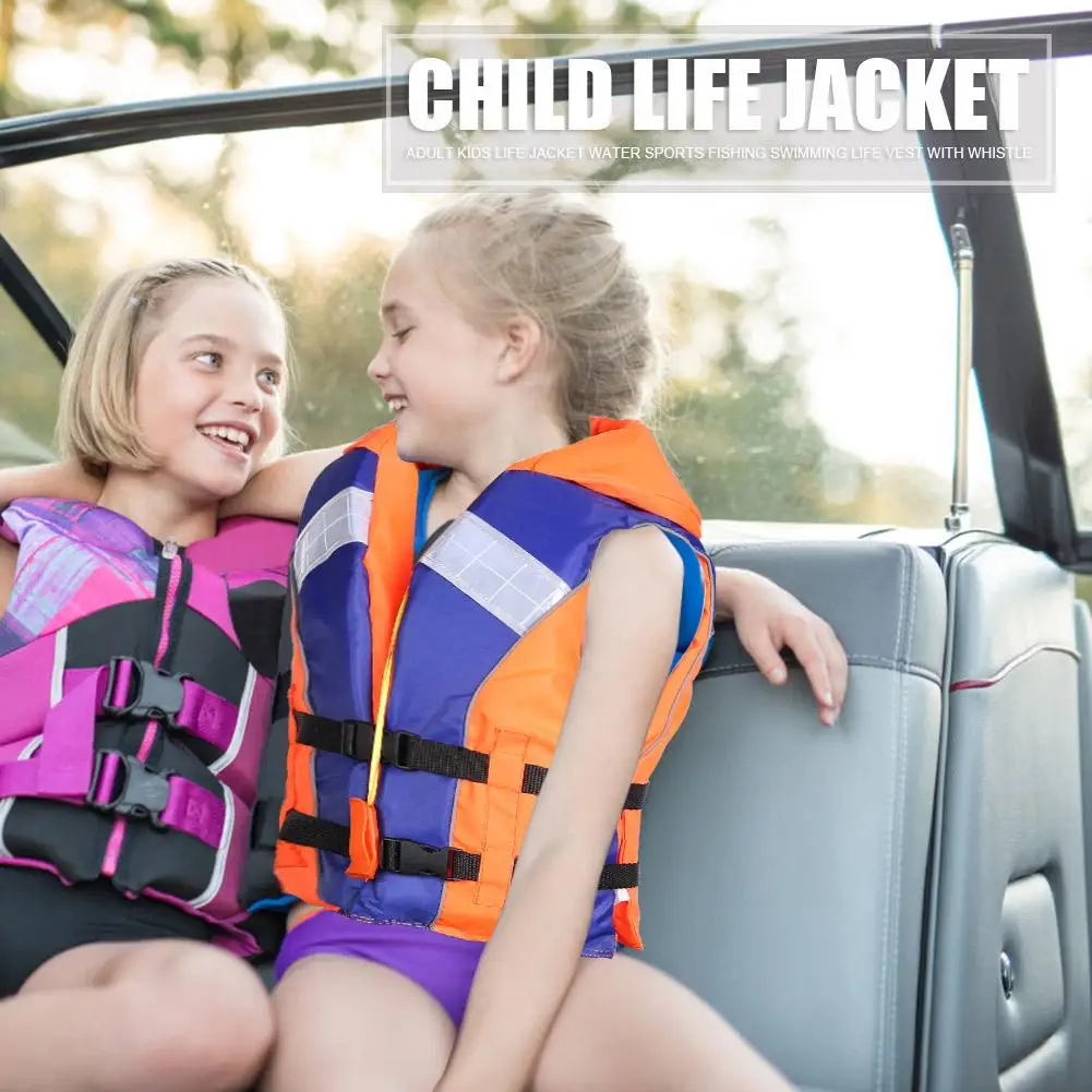 

Kids Life Jacket Children Swimming Boating Life Vest with Whistle Reflective Strips Safety Life Vest Water Sports Protection