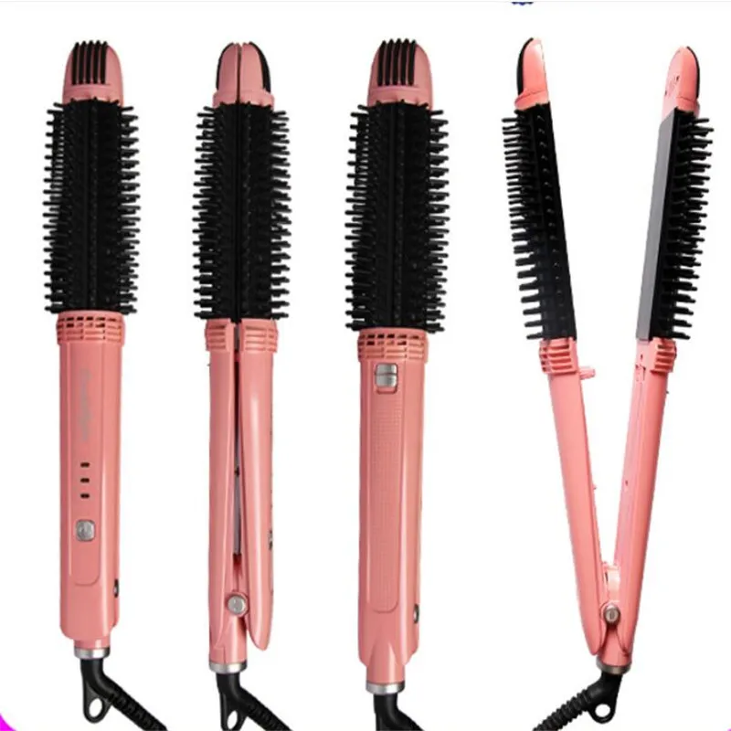 2 в 1 электрическая плоская железная щетка с палочкой керамическая 32 мм