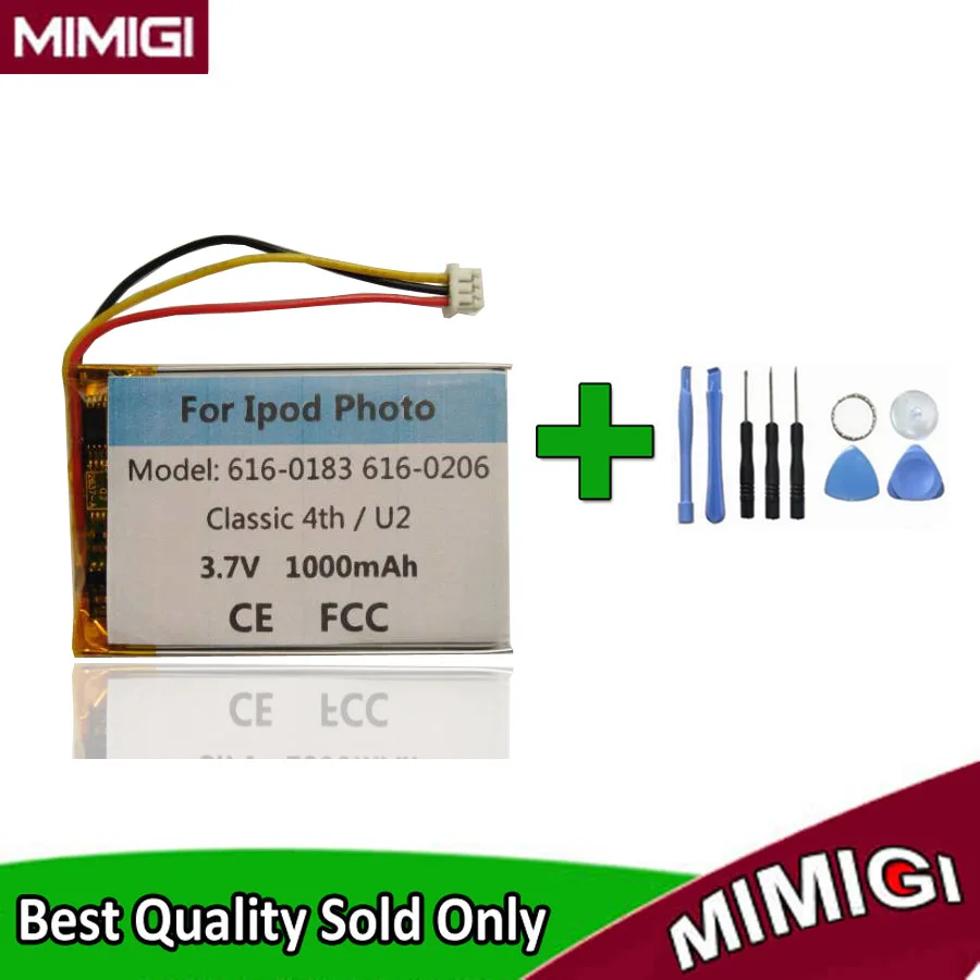 750 мА/ч 616 0183 Батарея для APPLE IPOD 4th Gen 4 PE435A A1099 20gb 40 ГБ 60 мА/ч. Аккумулятор Batterij AKKU