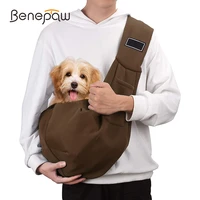 benepaw fashion sling for small dogs comfortable wide shoulder strap secure hook pet carrier durable puppy carrying bag travel