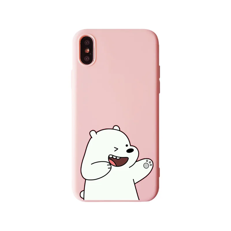 TPU Роскошный мягкий ТПУ чехол для телефона для iPhone 11 11Pro X XS MAX XR 5 5S SE 6 6s, 7, 7 plus, 8, 8 plus, в мультяшном стиле, мы вся правда о медведях крышка - Цвет: TPU