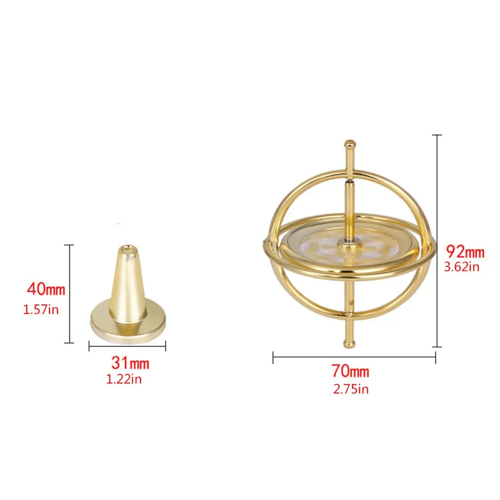 

Colorful Fingertip Gyroscope Decompression Finger Gyroscope Toy for Children Gift Scientific Metal Gyro Pressure Relieve Toy
