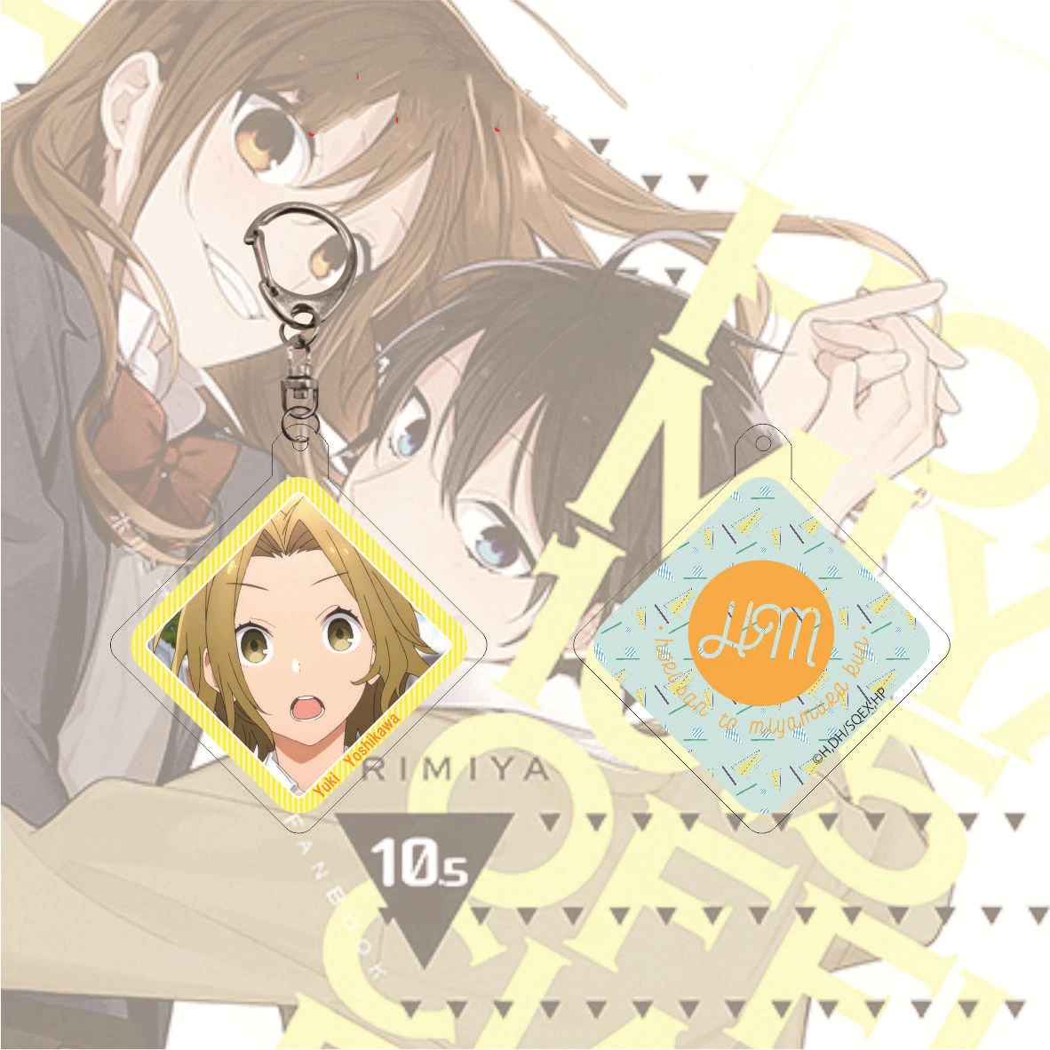 

Anime Hori San to Miyamura Kun Horimiya Keychain Comic Figure Cartoon Acrylic Trinket Pendant Keyring Bag Car Kids Gift Jewelry