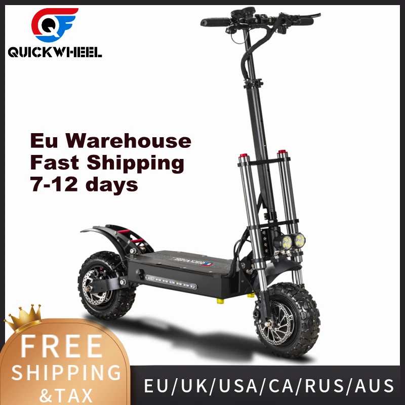 

Adult Electric Scooter With Seat 85 Km/H Fast Vacuum Off-Road Tires Electric Kick Scooter 60V 5600W