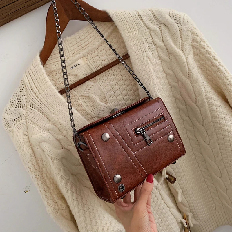 Bolsos Mujer, модные сумки в форме коробки для женщин,, роскошные сумки, женские сумки, дизайнерские, с металлическими заклепками, с клапаном, вечерняя сумочка