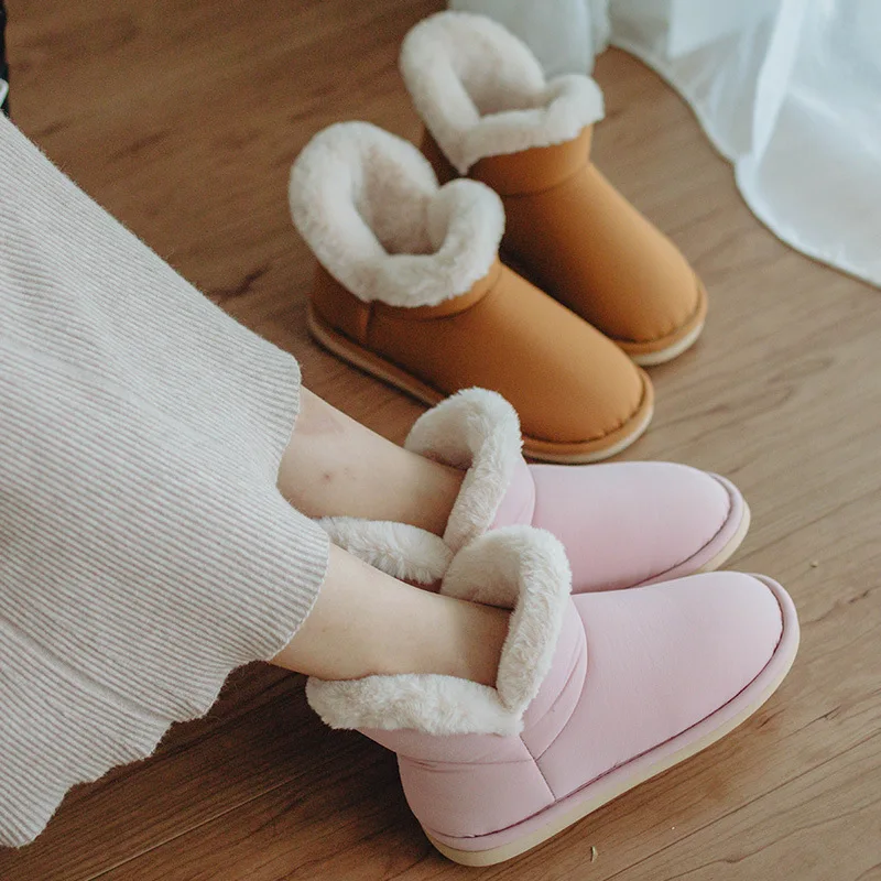 Женские зимние тапочки бархатная теплая хлопковая обувь для дома Женская