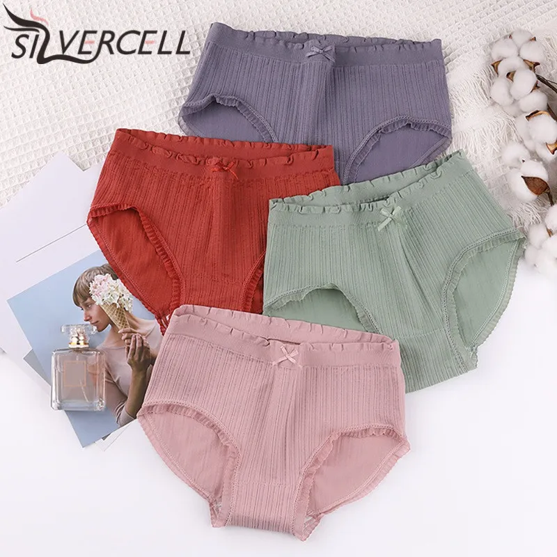 Женские трусики женское хлопковое нижнее белье дышащее бесшовное однотонное
