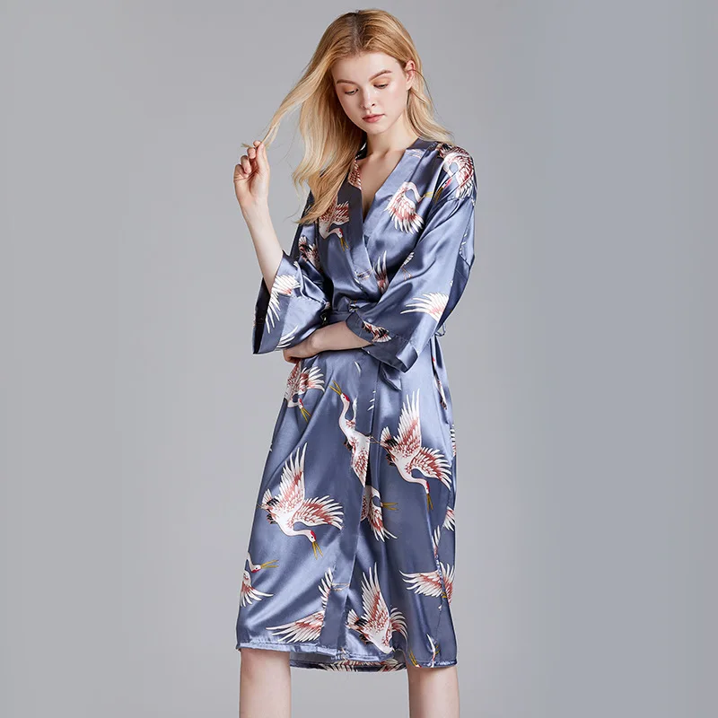 Шелковая Свадебная ночная рубашка женская летняя длинная красная подружки