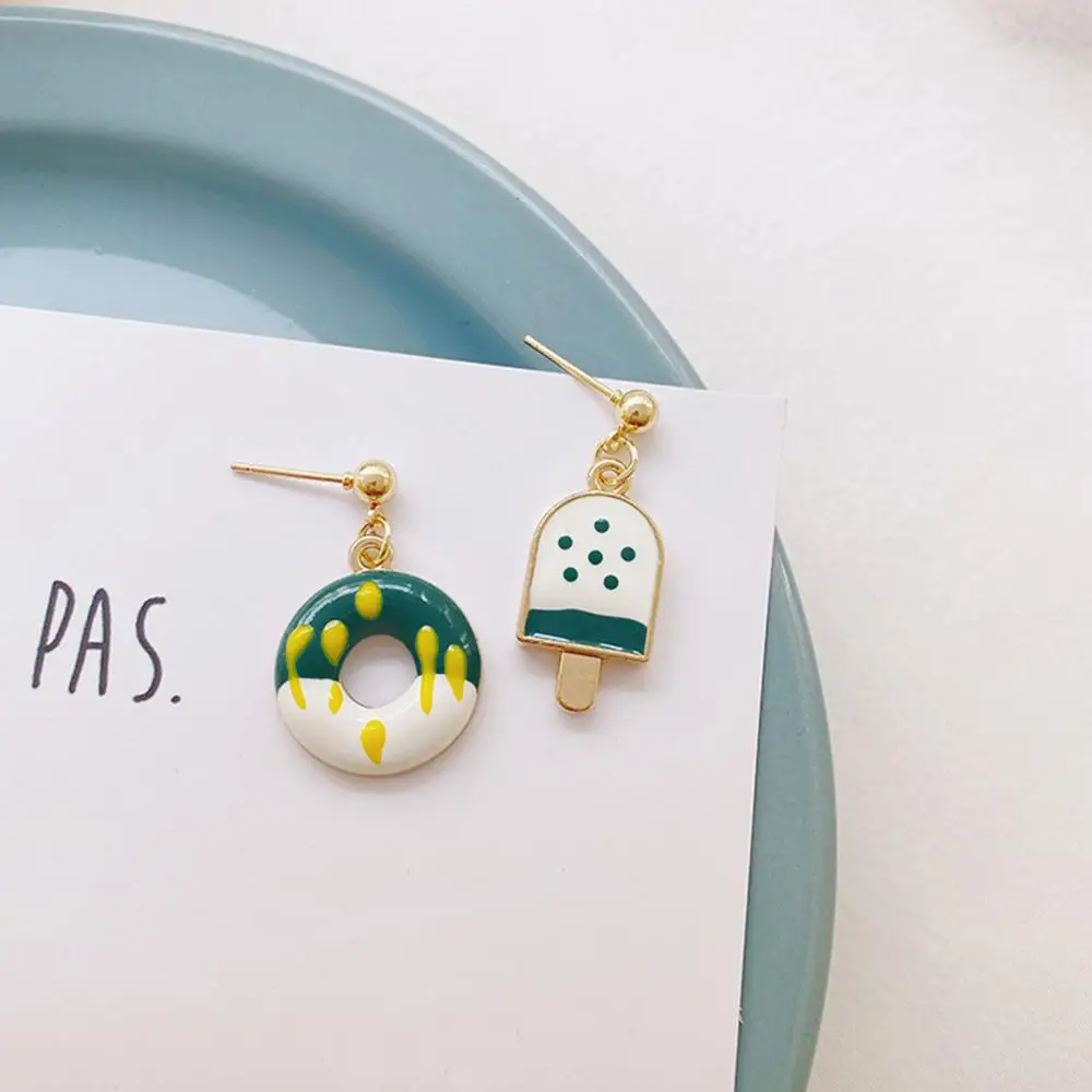 Креативный Летний Новый Простой мультяшный ледяной сливочный пончик серьги