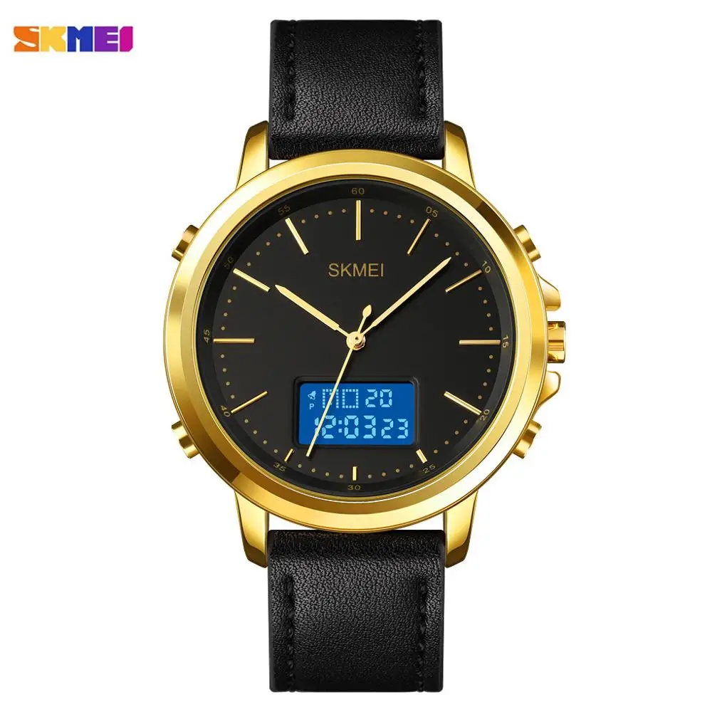 

SKMEI 1652 Japan Digital Quartz Dual movement Men's Watch LED Light Display Stopwatch Clock Male Wristwatches Relogio Masculino