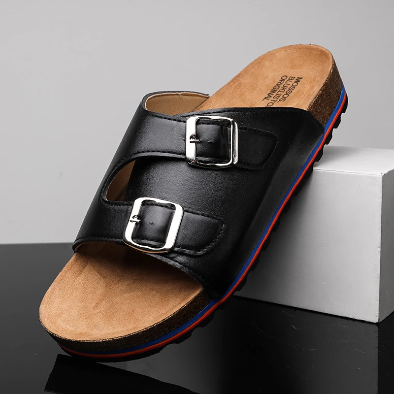 

Light Simplicity New 2021 Slippers Men Outdoor High Quality Breathable Casual Shoes Thick Bottom Men's Summer Soft Formal