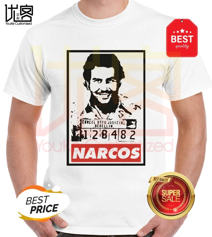 Король кока-колы Пабло Эскобара нарков Для Мужчин's футболка в стиле хип-хоп