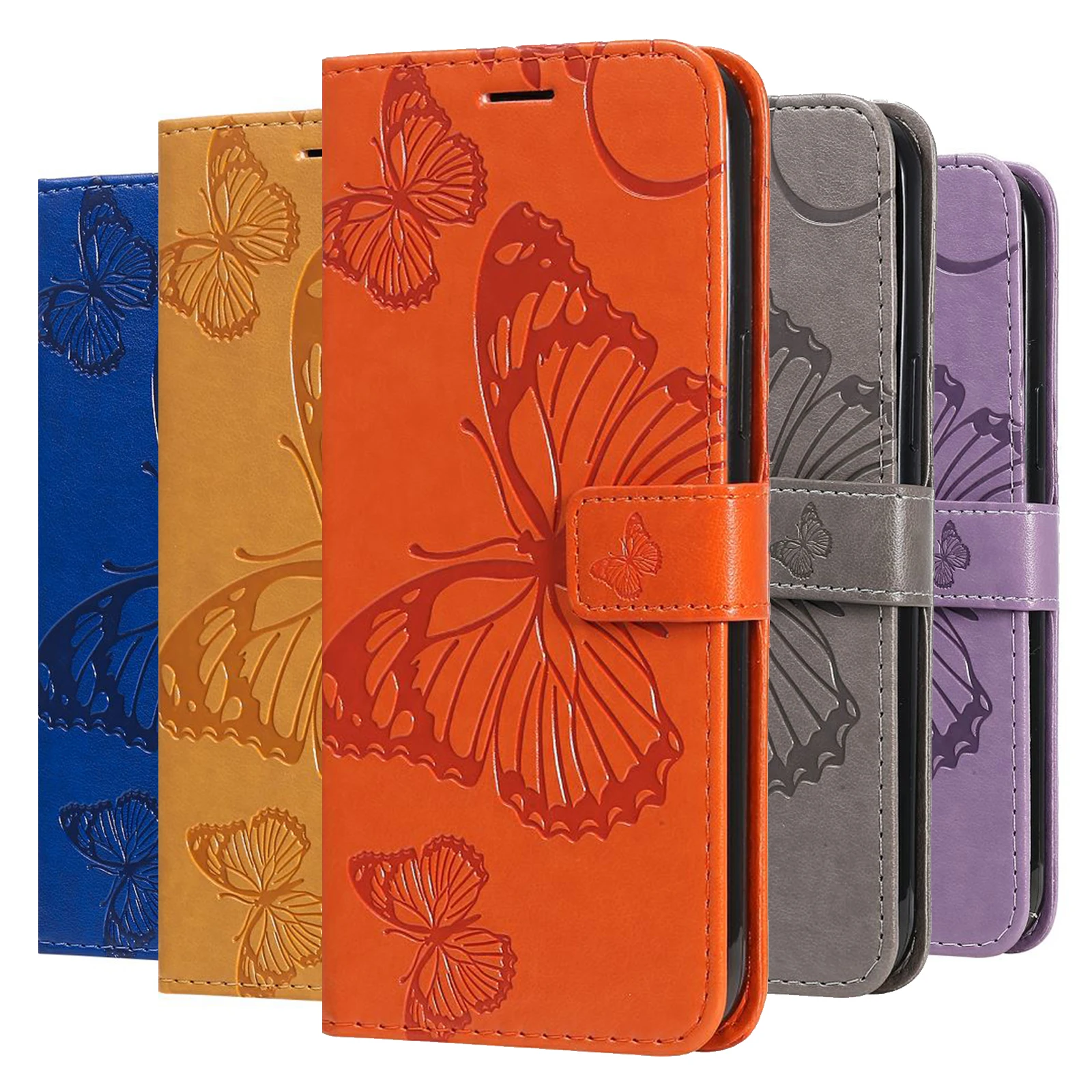 

Butterfly Leather Flip Cover Etui For OPPO A15 A15S A53 A53S A73 A93 A54 A74 A94 4G 5G F19 Pro Plus F17 Card Holder Phone Cover