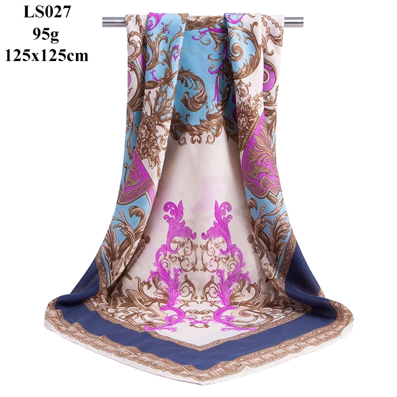 LS027 women scarf Портной Смит большой квадратный размер шарф женский модный дизайнерский большой размер шейный шарф осень зима хиджаб шаль шарфы для женщин - Цвет: LS027 women scarf