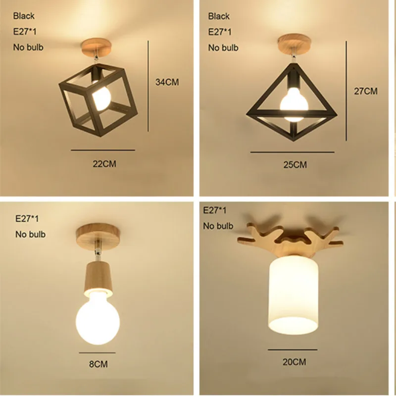 Винтажные промышленные светодиодные потолочные светильники деревянный