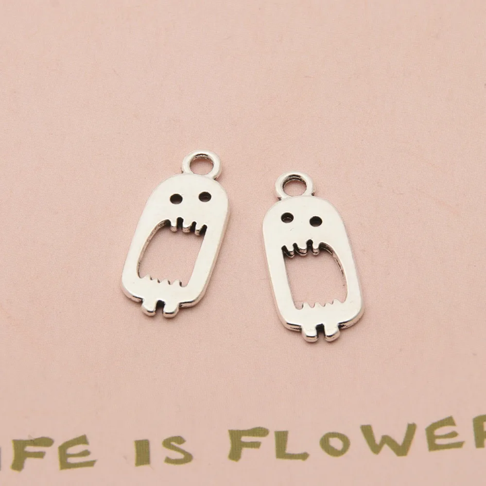 Шармы серебряного цвета с изображением милого монстра дьявола подвески
