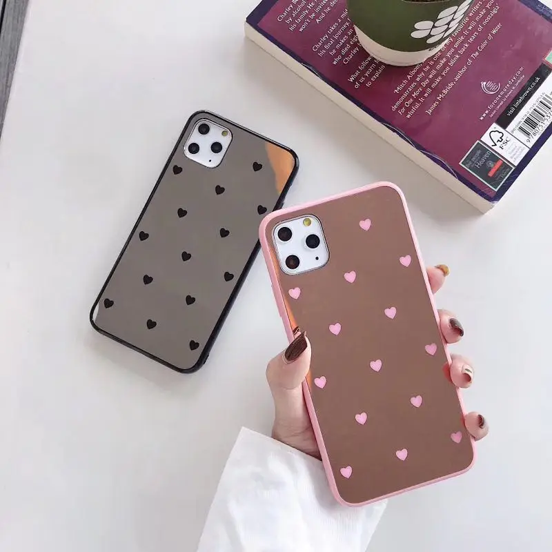 Корейский зеркальный чехол для Iphone 11 Pro Max 7 8 6S Plus Xr Xs ударопрочный Блестящий
