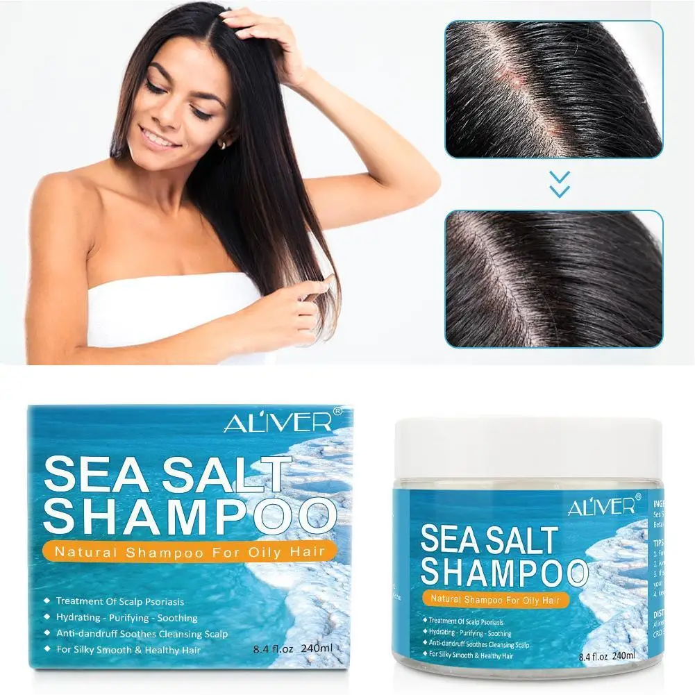 

240ml Original Hair Thickening Sea Salt Shampoo Bar Root Loss Hair Hair Grow Enhance Products Restoration Hair Anti Care M6K2