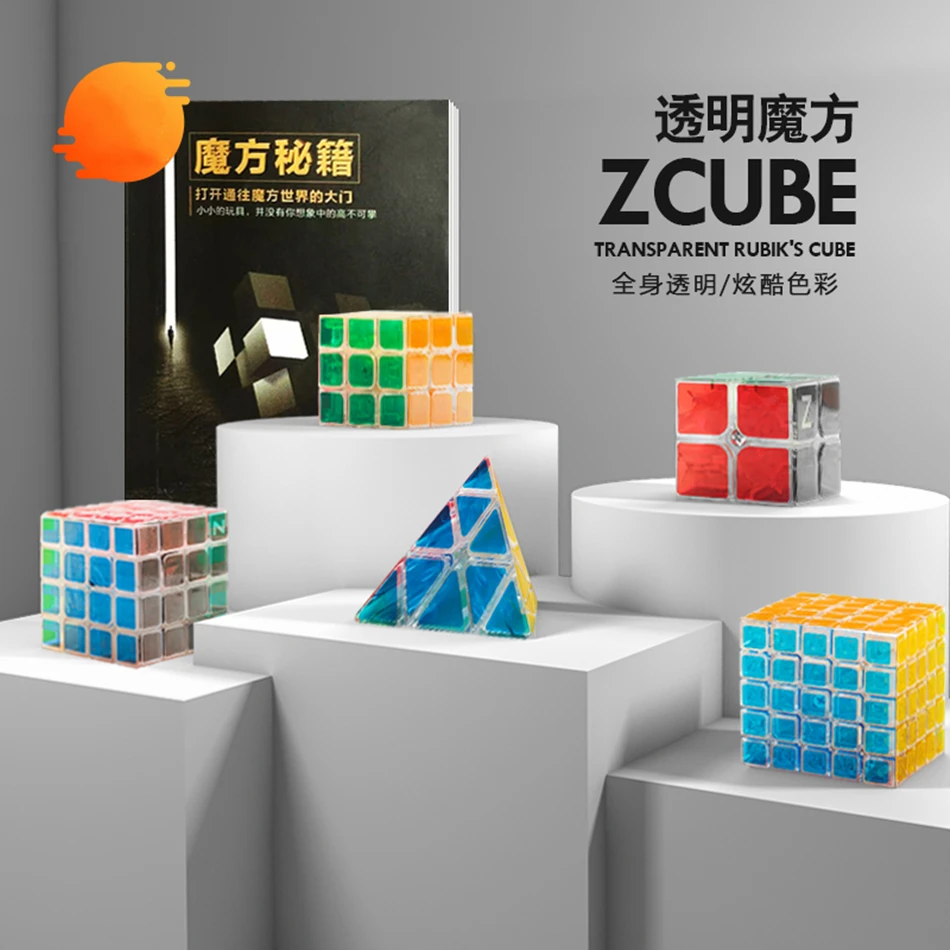 Neo ZCUBE 2x2 3x3 4x4 Pyramid Transparent Smooth Magic Cube Speed Professional Adult Antistress Mini Puzzle Educational Game Boy
