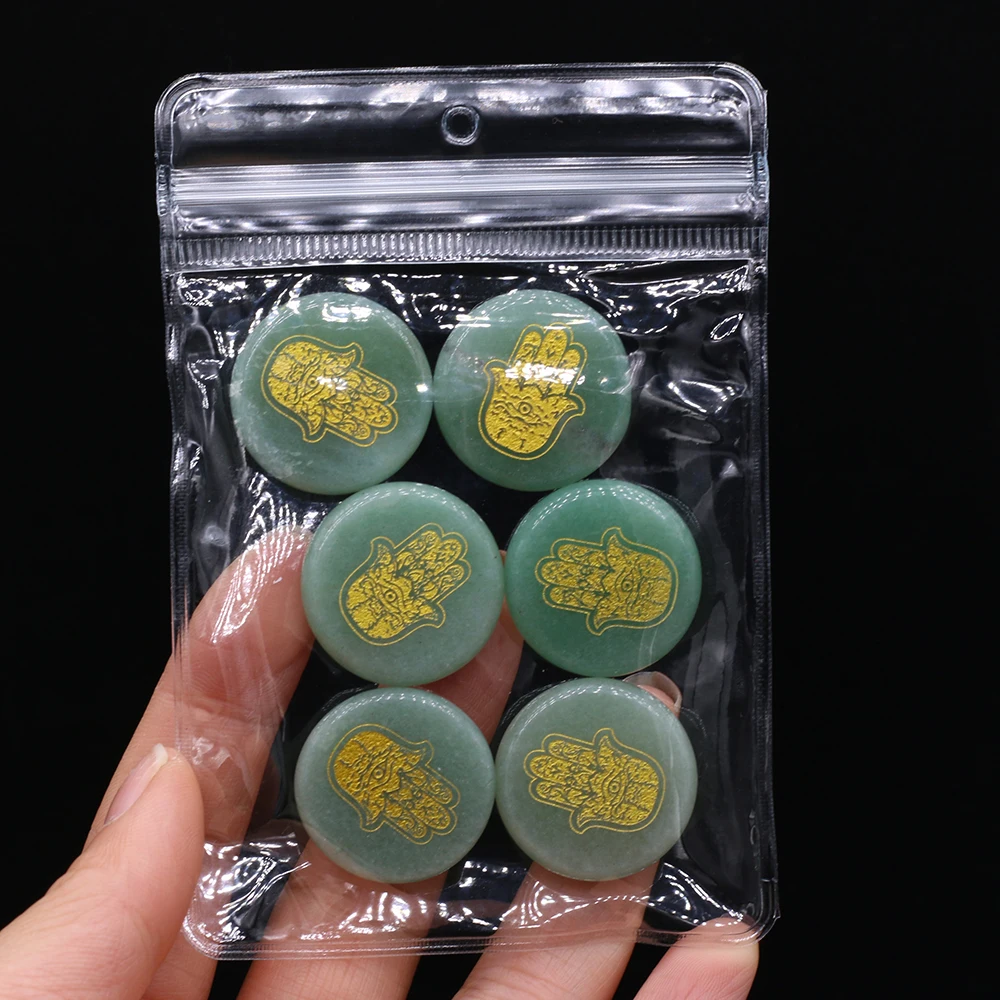 

6 Pcs/pack Natural Stone Green Aventurine Rough Stone Quartz Mineral Reiki Healing Religion Mafati Palm Gem Home Decoration