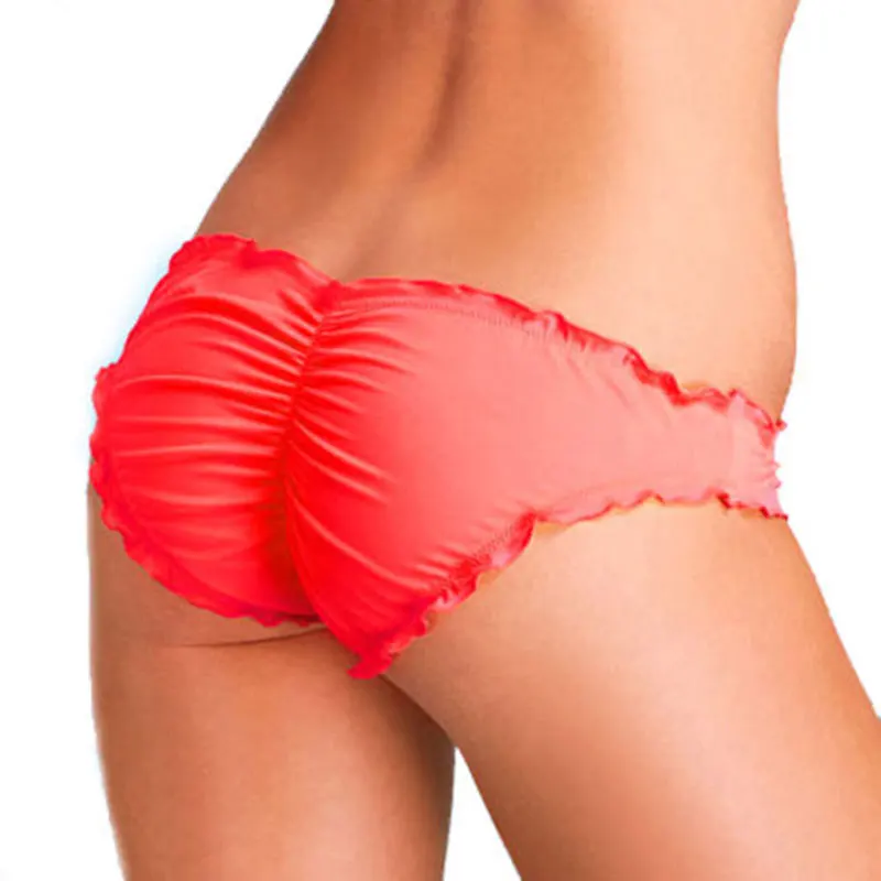 Твердые Цвет Бразильское бикини стринги купальники Для женщин купальный низ