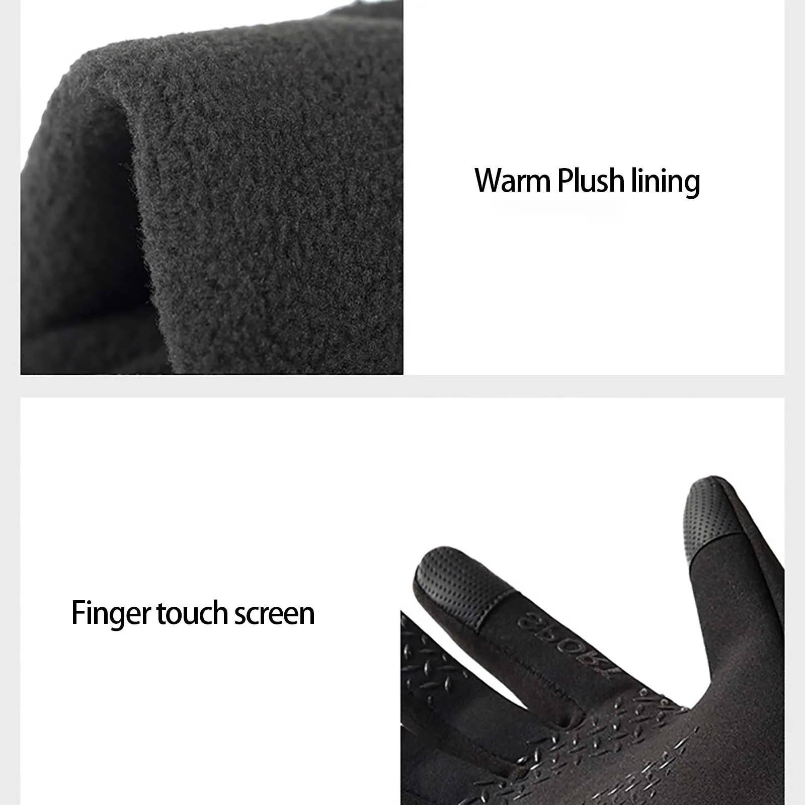 Теплые перчатки зимние варежки открытый механизм ветрозащитный Тач-скрин для