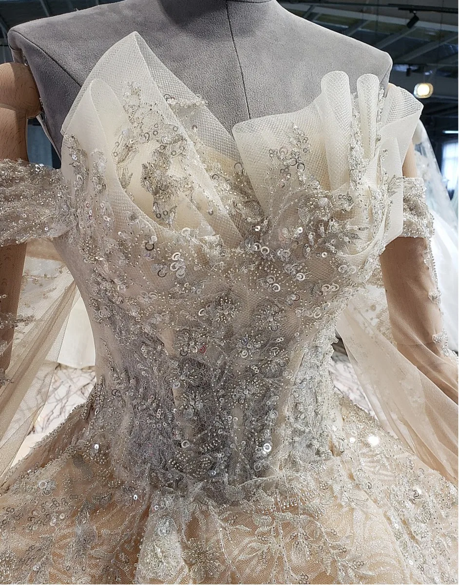 Специальные свадебные платья с открытыми плечами שמלlace кружево сзади ручной