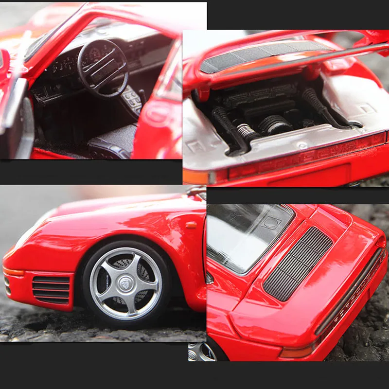 Модель автомобиля Welly 1:24 Porsche 959 Roadster из сплава литой и игрушечный автомобиль