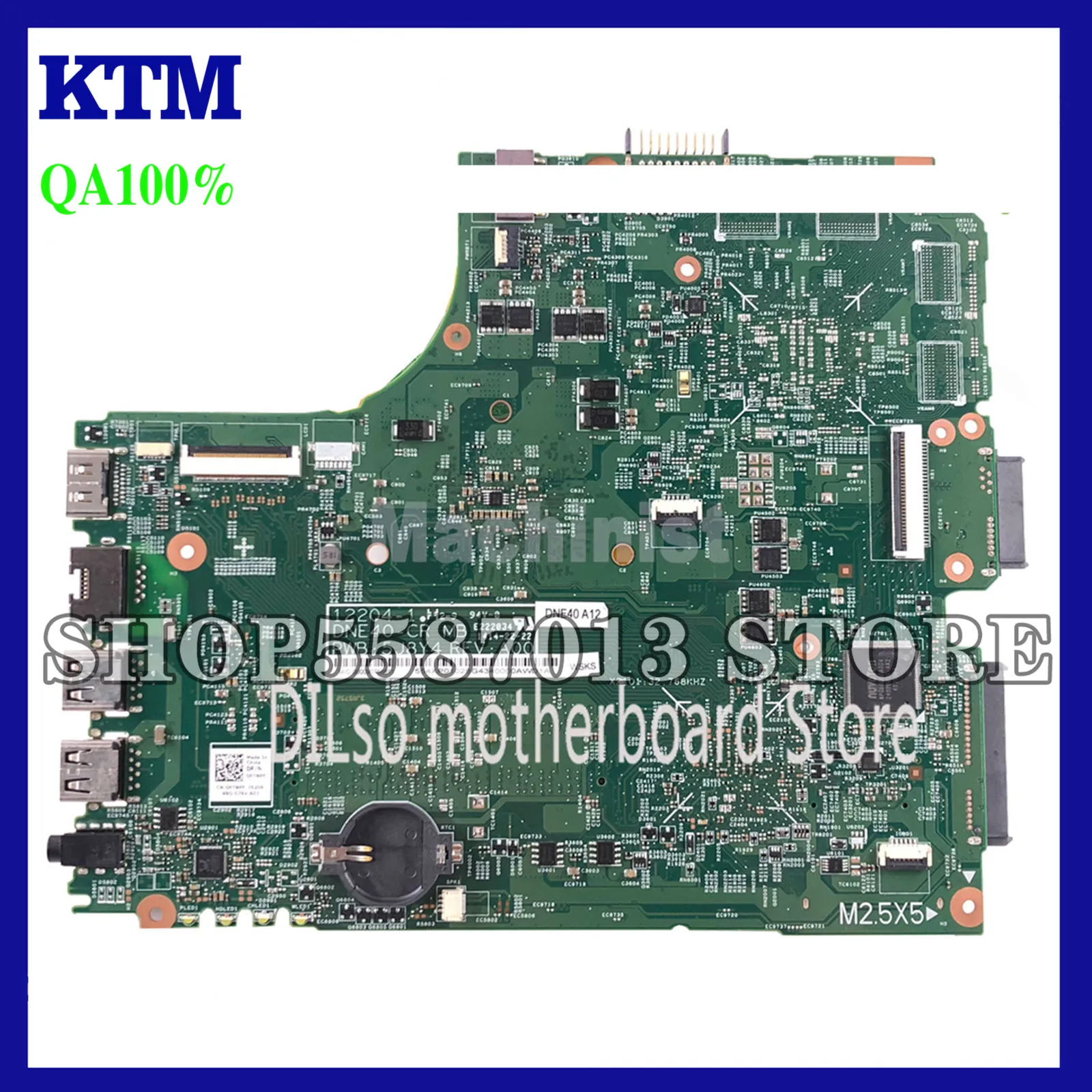 

KEFU CN-0PTNPF PTNPF FOR DELL INSPIRON 3421 5421 laptop motherboard SR10A 1007U mainboard 12204-1 DNE40-CR PWB:5J8Y4 REV:A00