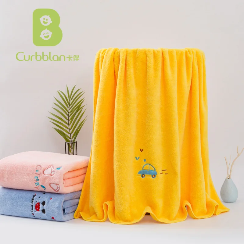 

Curbblan Cute Embroidery Bath Towel Large Soft Bathroom Towels Comfortable Highly Absorbent Towels For Home 4 Colors 100*120cm