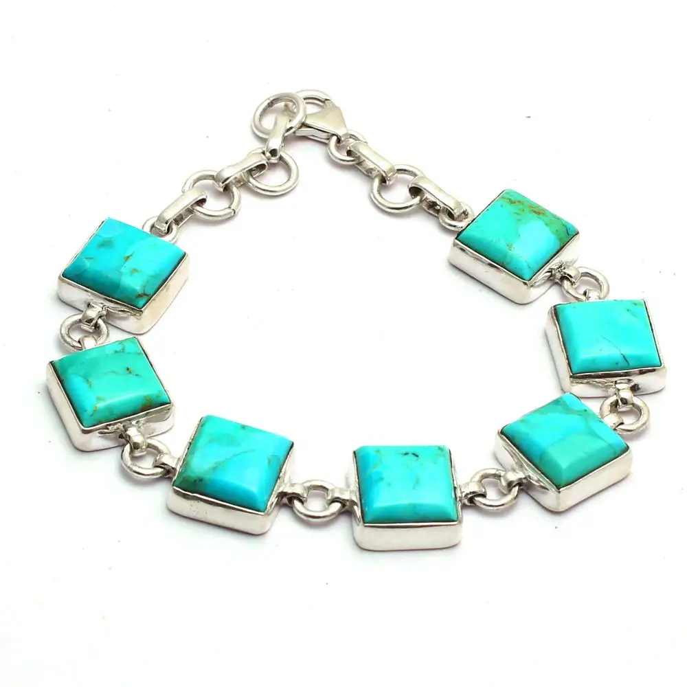 

Оригинальный бирюзовый браслет mohas, искусственное серебро, 18,5 см, 2SBR0111