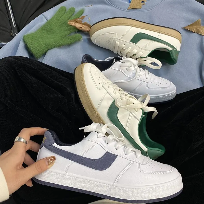 

Hot 2021 Women's Chunky Sneakers Thick Bottom Platform Superfine Fiber Shoes Fashion Breathable Casual Skateboarding Shoes