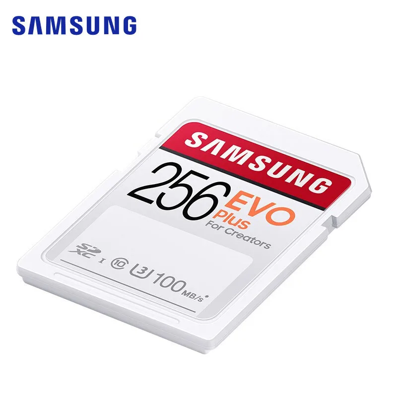EVO Plus SD Card Samsung 64GB 128GB 256GB SDXC U3 32GB U1 SD SDHC Card Class 10 read up to 100Mb/s Memory Card For SLR Camera